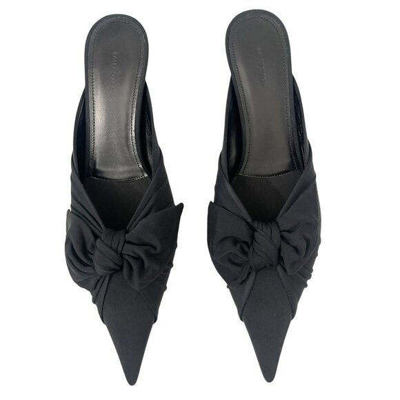 Balenciaga Knife Knot Slip On Mule Heel Shoes Size 38 US 8 - Picture 3 of 10